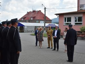 Powiększ obraz: Wizytacja ministra w Goleszowie