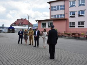 Powiększ obraz: Wizytacja Ministra Michała Wójcika w OSP Goleszów