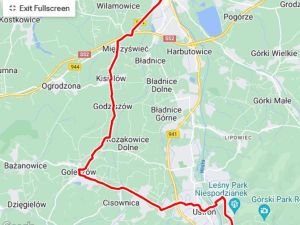 Powiększ obraz: Mapa przejazdu przez Gminę Goleszów, 80. Tour de Polonge