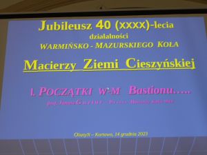 Powiększ obraz: 40 lecie Warmińsko-Mazurskiego Koła Macierzy Ziemi Cieszyńskiej, fot. M. Śmierciak