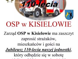 Powiększ obraz: Plakat 110-lecie OSP Kisielów