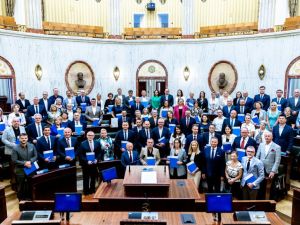 Powiększ obraz: Spotkanie beneficjentów programu w Sali Sejmu Śląskiego w Katowicach, fot. Andrzej Grygiel / UMWS