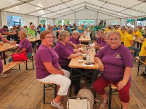 Powiększ obraz: Seniorzy z gminy Goleszów podczas Ranczofestu