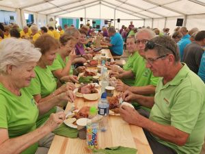 Powiększ obraz: Seniorzy z gminy Goleszów podczas Ranczofestu