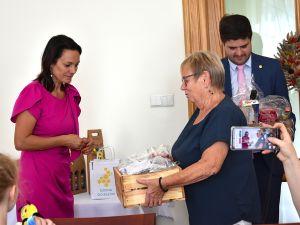 Powiększ obraz: Delegacja z gminy Reiskirchen z wizytą w Goleszowie z okazji święta plonów