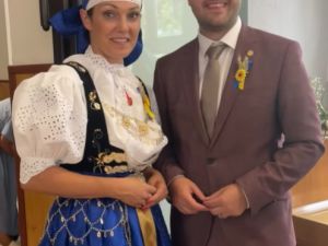 Powiększ obraz: Wójt gminy Goleszów Sylwia Cieślar i burmistrz Reiskirchen Tobias Breidenbach